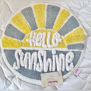 Naturestep Hello Sunshine Rug 24” Round Non-Slip Washable New